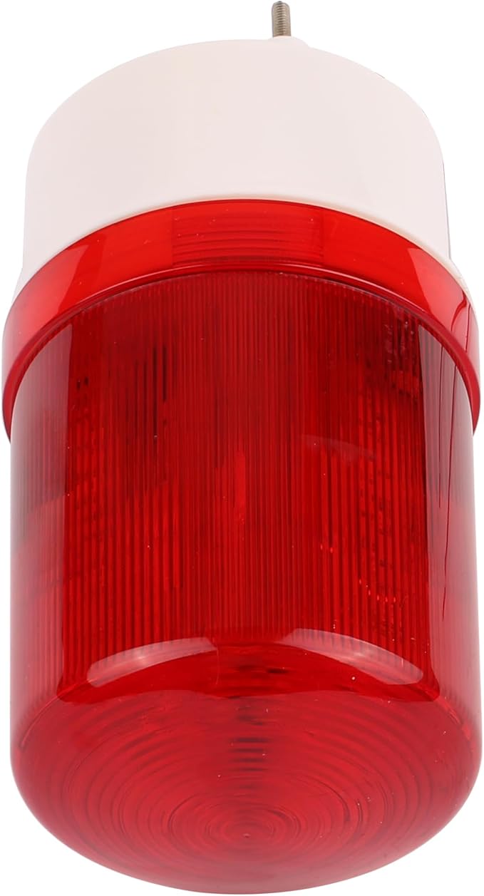 Industrial LED Rotating Strobe Beacon Warning Lights, Electrical Revolving Signal Lights for Emergency, 12v DC, Red, No Buzzer