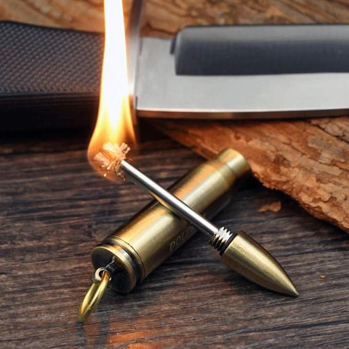 Permanent Match Metal Matchstick Flint Fire Starter, Keychain Lighting Sticks Reusable Immortal Lighter for Camping Hiking Emergency Survival Gear