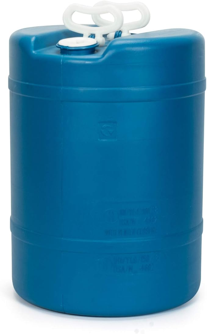 15 Gallon Emergency Water Storage Barrel - Preparedness Supply - Water Tank Drum Container - Portable, Reusable, BPA Free, Food Grade Plastic (1 Tank)
