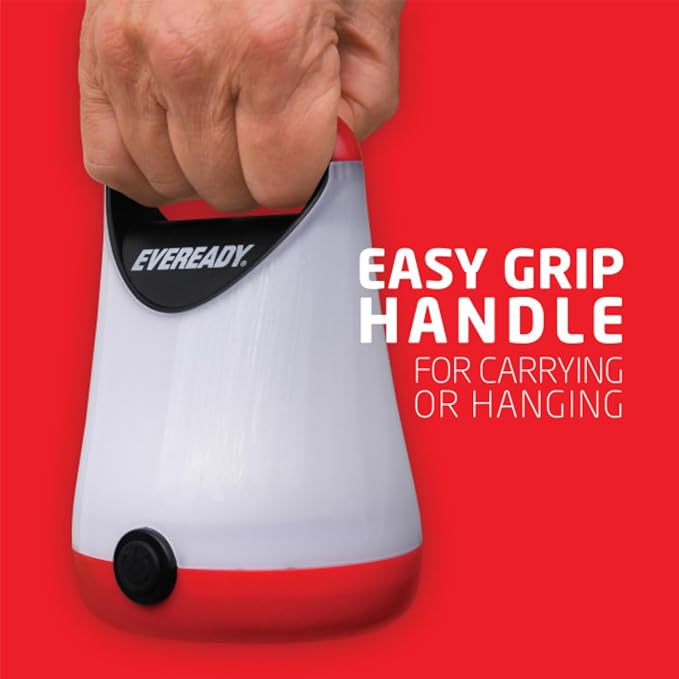 Eveready LED Camping Lantern, Bright Battery Powered Lantern, Water Resistant Hurricane Supplies, 100 Hour Run-time, Pack of 1