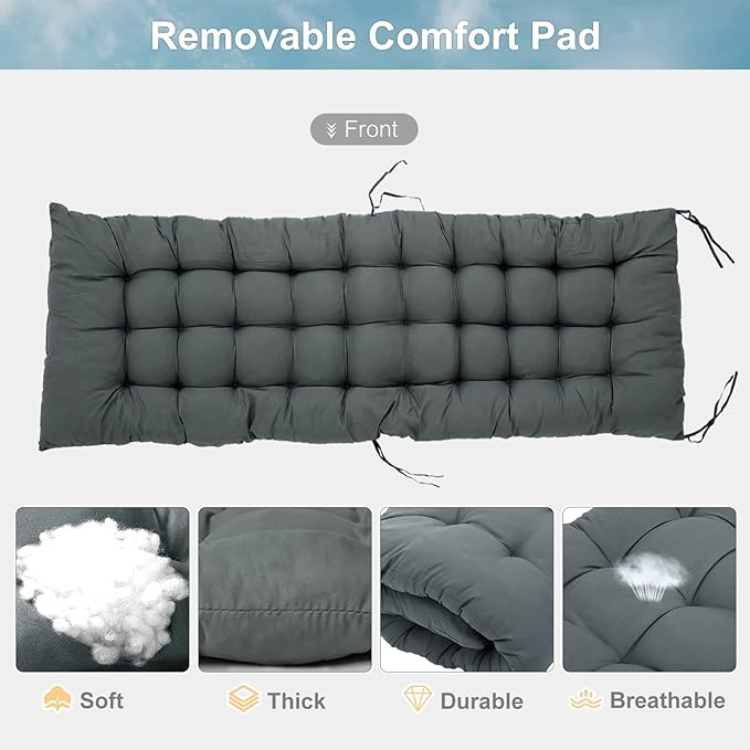 ABORON Zero Gravity Chair,Premium Outdoor Lawn Folding Lounge Chairs,Sturdy Adjustable Reclining Patio Chairs with Removable Cushion,Headrest & Tray