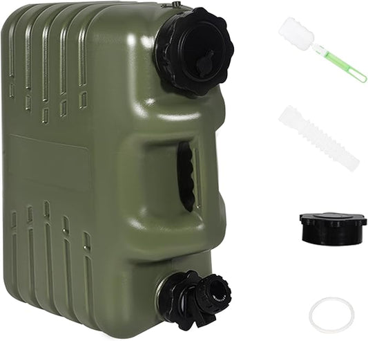 REDCAMP 4 Gallon/15L Portable Water Container with Spigot, Camping Water Jugs, Water Tank, Portable Emergency Water Storage for Camping, Car, Hiking&Hurricane Supplies, Green