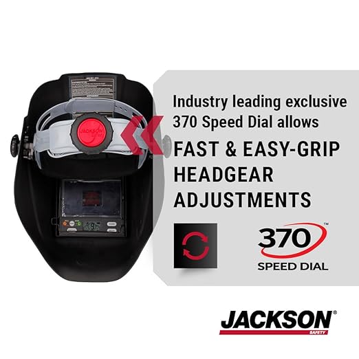 Jackson Safety Insight ADF Welding Helmet - Ultra Lightweight, Auto Darkening Welding Hood with HLX Shell Design - ANSI Z87.1 & CSA Z94.3