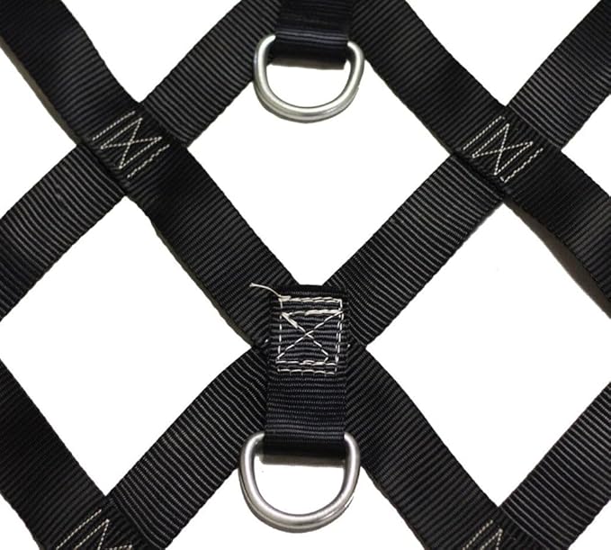 Mytee Products 6' x 8' Heavy Duty Cargo Net for Pickup Truck Bed with D Rings Tie Down Fittings - Durable Truck Bed Cargo Net with 6 Cam Buckle Tie Down Straps for Adjusment