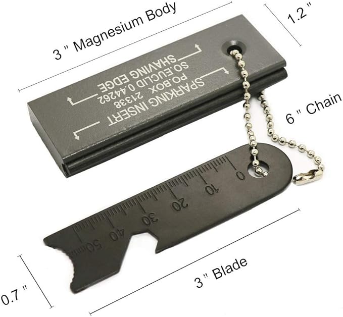 Magnesium Flint Fire Starter, Survival Fire Blocks with Striker for Camping/Hiking/Emergency