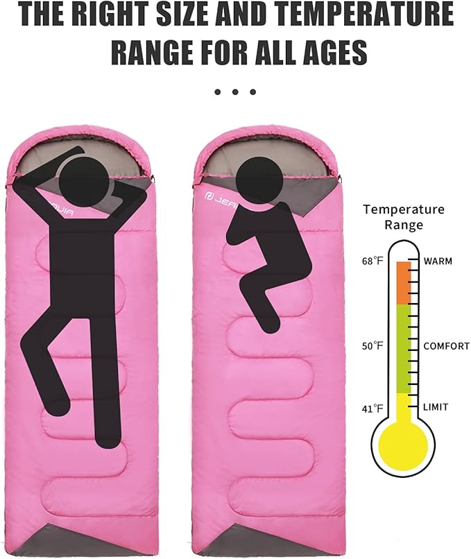 Sleeping Bags for Adults Backpacking Lightweight Waterproof- Cold Weather Sleeping Bag for Girls Boys Mens for Warm Camping Hiking Outdoor Travel Hunting with Compression Bags