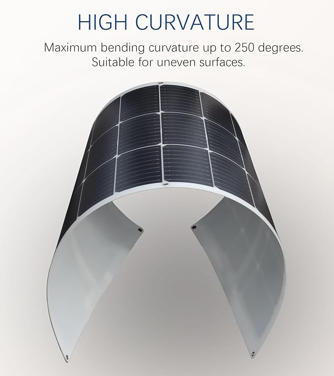 XINPUGUANG Flexible Solar Panel 100W 12V Monocrystalline Solar Kit Hightweight Module, 10A Charge Controller,Extension Cable for RV Boat Cabin Car (100W-1)