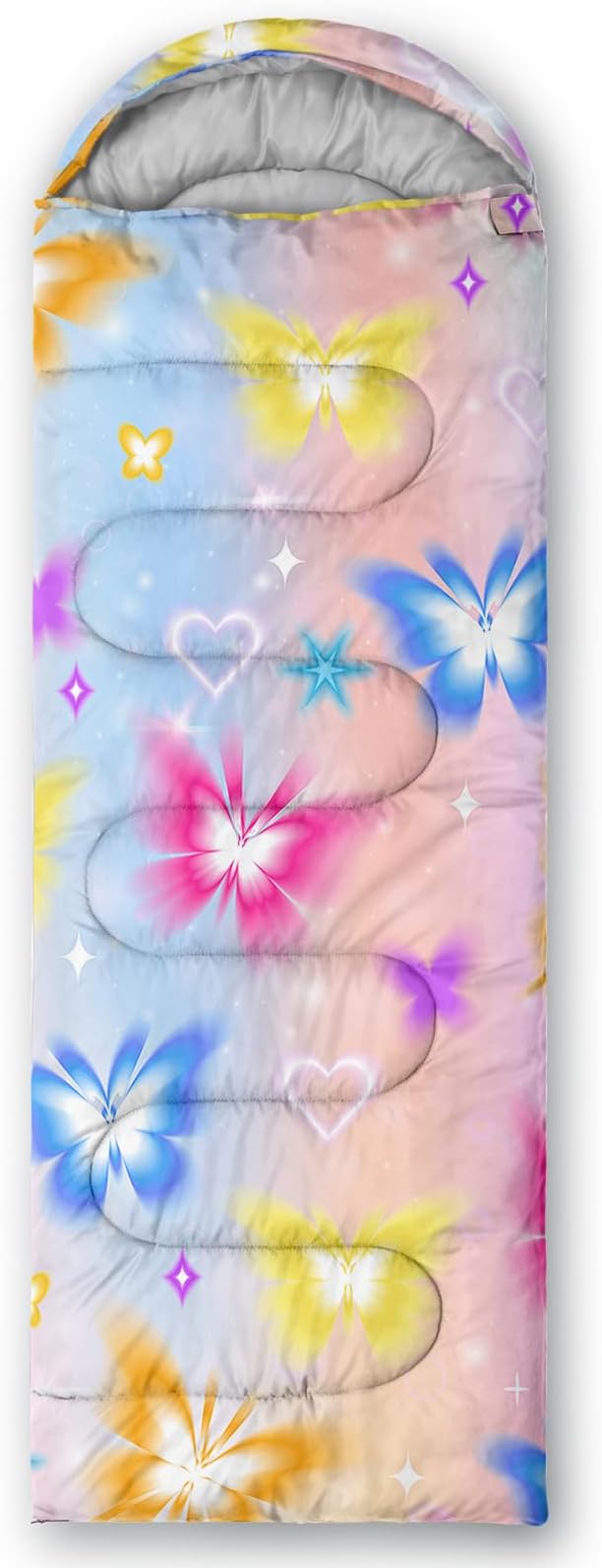 HOSIMA Dear Hunting Pattern Cold Weather Sleeping Bags for Adults,Black Light Weight Sleeping Bags for Kids Adults,WaterProof Sleeping Bags for Outdoors Hiking.