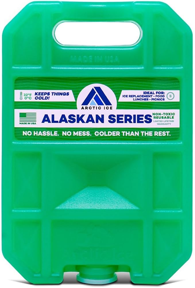 Arctic Ice Alaskan Series Long Lasting Reusable Ice Pack - Freezes at 32° Fahrenheit - Keeps Food & Drinks Cool Without The Risk of Freezing
