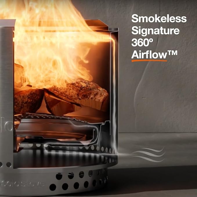 Solo Stove Bonfire with Stand | 19.5" Smokeless Fire Pit, Removable Ash Pan | Portable Stainless Steel Wood Burning Outdoor Fireplace, Ideal for 4–6 People, 21.75 lbs, Bronze