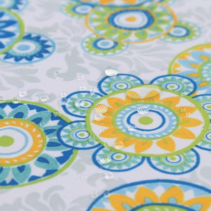 Poise3EHome 60X120 Outdoor/Indoor Waterproof Spillproof Rectangle Tablecloth with Umbrella Hole for Camping, Picnic, Afternoon Tea, BBQ, Floral