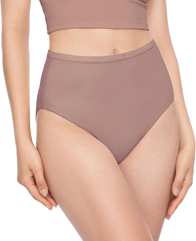 LAPASA Women's Quick Dry Travel Underwear Mesh Hiking Bikinis Activewear Stay Fresh Panties 5 Pack Terraversal L84