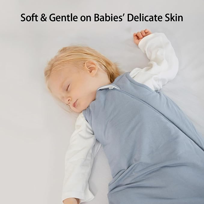 BubblePanda Rayon Made from Bamboo Sleep Sack 12-18 Months 1.0 Tog Soft Toddler Sleeping Sack for Babies 2-Way Zipper Baby Wearable Blanket