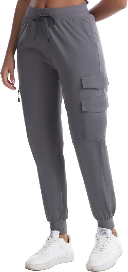Women's Hiking Pants with Pockets Water Resistant Lightweight Quick Dry Cargo Pants for Travel Outdoor