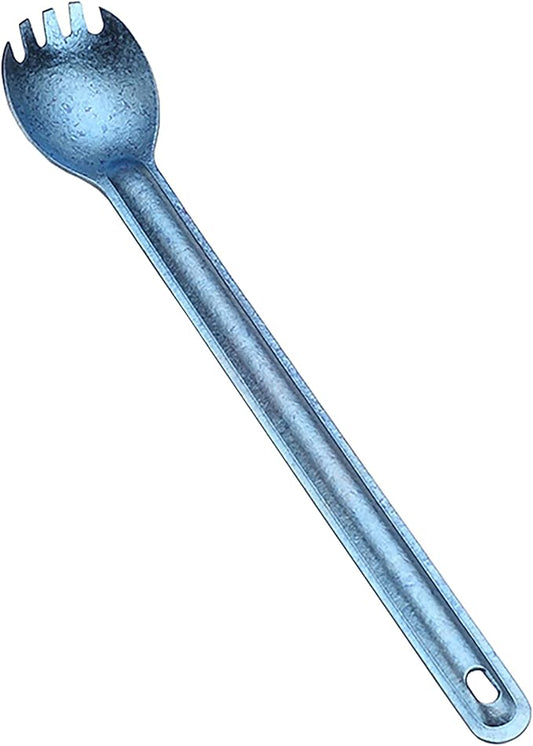 Titanium Long Handel Spork and Spoon, Camping Spork and Spoon, Soup Spoon, Eco-Friendly Coffee Spoon, Portable Travel Camping Utensils