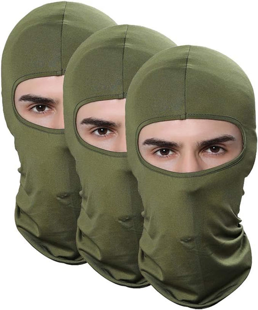 Pack of 3 Ski Mask Bandana Face Hat for Outdoor Airsoft Motorcycle Hood Helmet Balaclavas Headwear