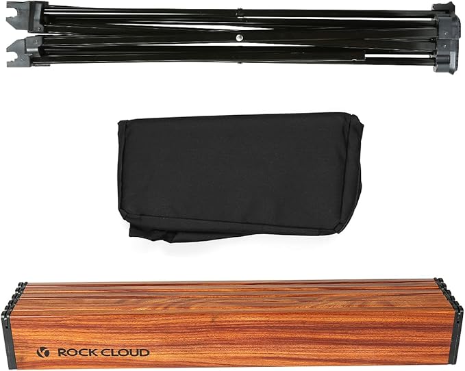 ROCK CLOUD Portable Camping Table Ultralight Aluminum Camp Table with Storage Bag Folding Beach Table for Camping Hiking Backpacking Outdoor Picnic, Size M