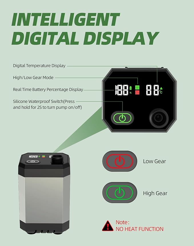 Portable Shower for Camping - 6000mAh Rechargeable Outdoor Camp Shower Pump with IPX8 Waterproof, LED Display & 4 Spray Modes for Travel, Pet, Car Wash