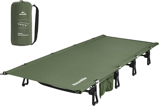 Naturehike Extra Wide GreenWild Camping Cot, Folding Lightweight Camp Cot Bed, Portable Sleeping Bed for Backpacking Travel Beach Home