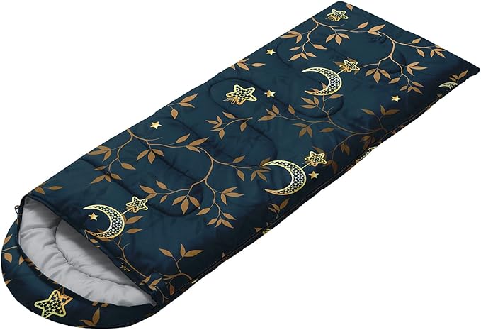 AILONEN Outer Space Astronaut Camping Sleeping Bags,Lightweight & Waterproof,3 Season Warm & Cool Weather,Cartoon Sleeping Bags for Kids,Boys Girls Travelling,Outdoors