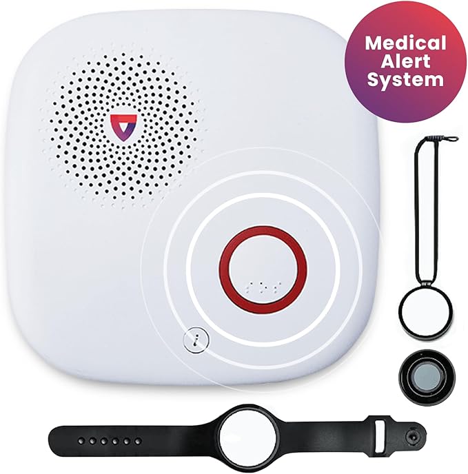 Medical Guardian MGHome Cellular | Medical Alert System for Seniors at Home, Caregiver Call Button | Fast, Reliable 4G Coverage & 24/7 Emergency Operator Care | Monthly Subscription Required
