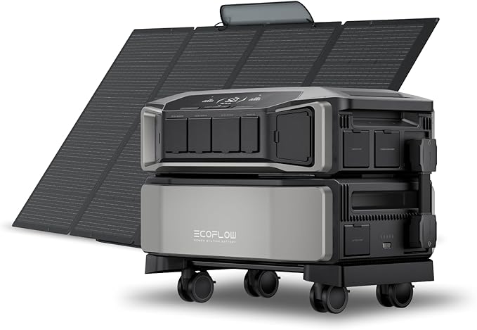 EF ECOFLOW Power Station 6144Wh DELTA Pro Ultra with 400W Portable Panel, 120/240V 7200W AC Output, Portable Generator for Home Backup Outdoors Camping RV Emergency