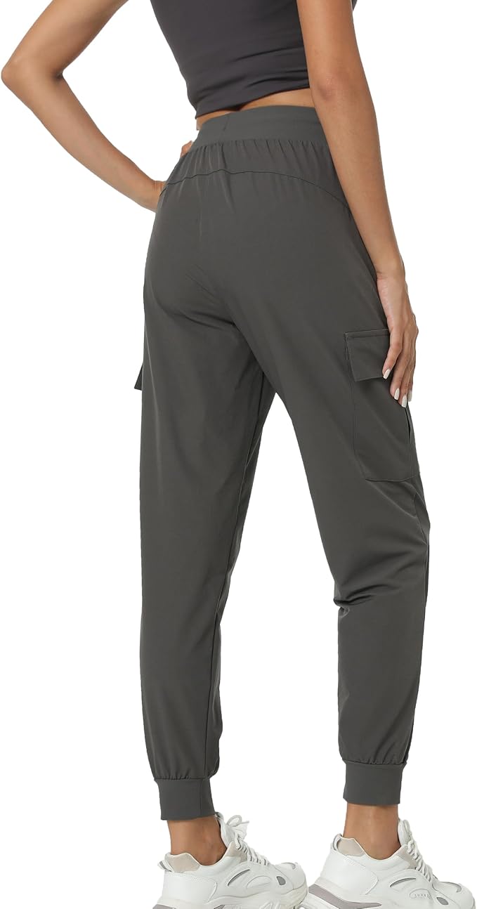 Kcutteyg Womens Water Resistant Hiking Pants with Pockets Quick Dry Soft Athletic Workout Joggers Pants for Camping Travel