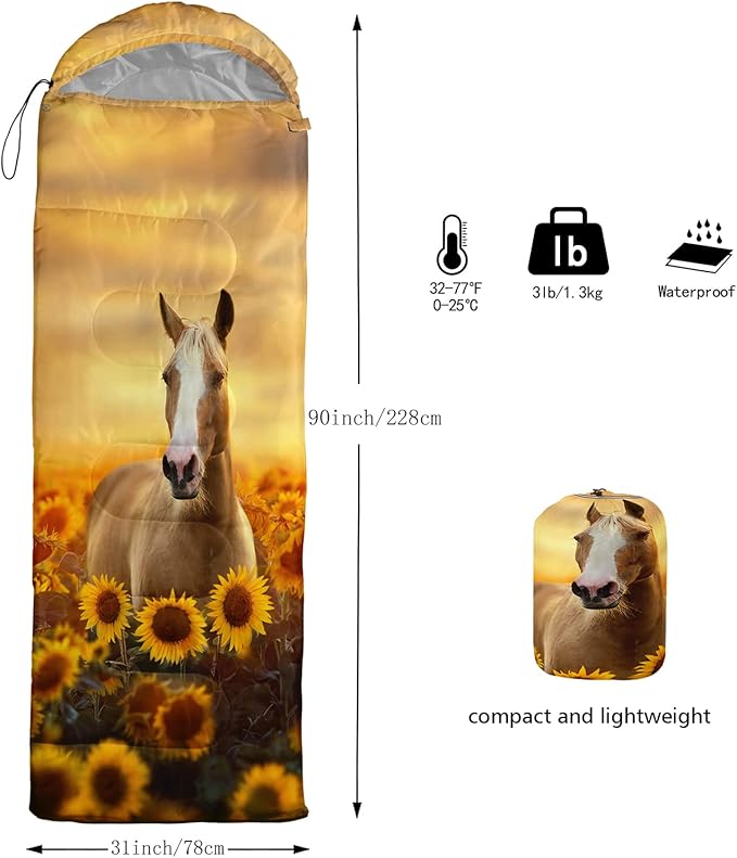 QOOMO Camping Sleeping Bags,3 Season Warm & Cool Weather,Lightweight,Waterproof Sleeping Bags for Adults & Kids,Traveling,and Outdoors,Camping Gear Equipment