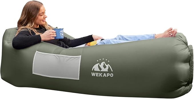 WEKAPO Inflatable Sun Lounger, Air Sofa, Hammock, Portable, Waterproof and Leak-Proof, Ideal for Backyard, Beach, Travel, Camping, Picnics and Music Festivals