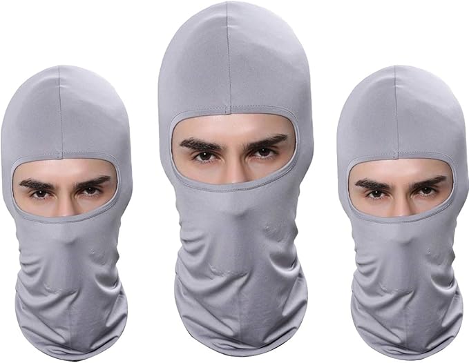 Pack of 3 Ski Mask Bandana Face Hat for Outdoor Airsoft Motorcycle Hood Helmet Balaclavas Headwear