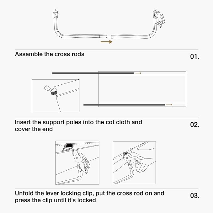 ONETIGRIS SUPRAGRIS Camping Cot, Support Up to 400lbs, Lightweight Comfortable Folding Bed for Camping, Hiking, Backpacking, Travel, Car Trips, Office Nap (Black)