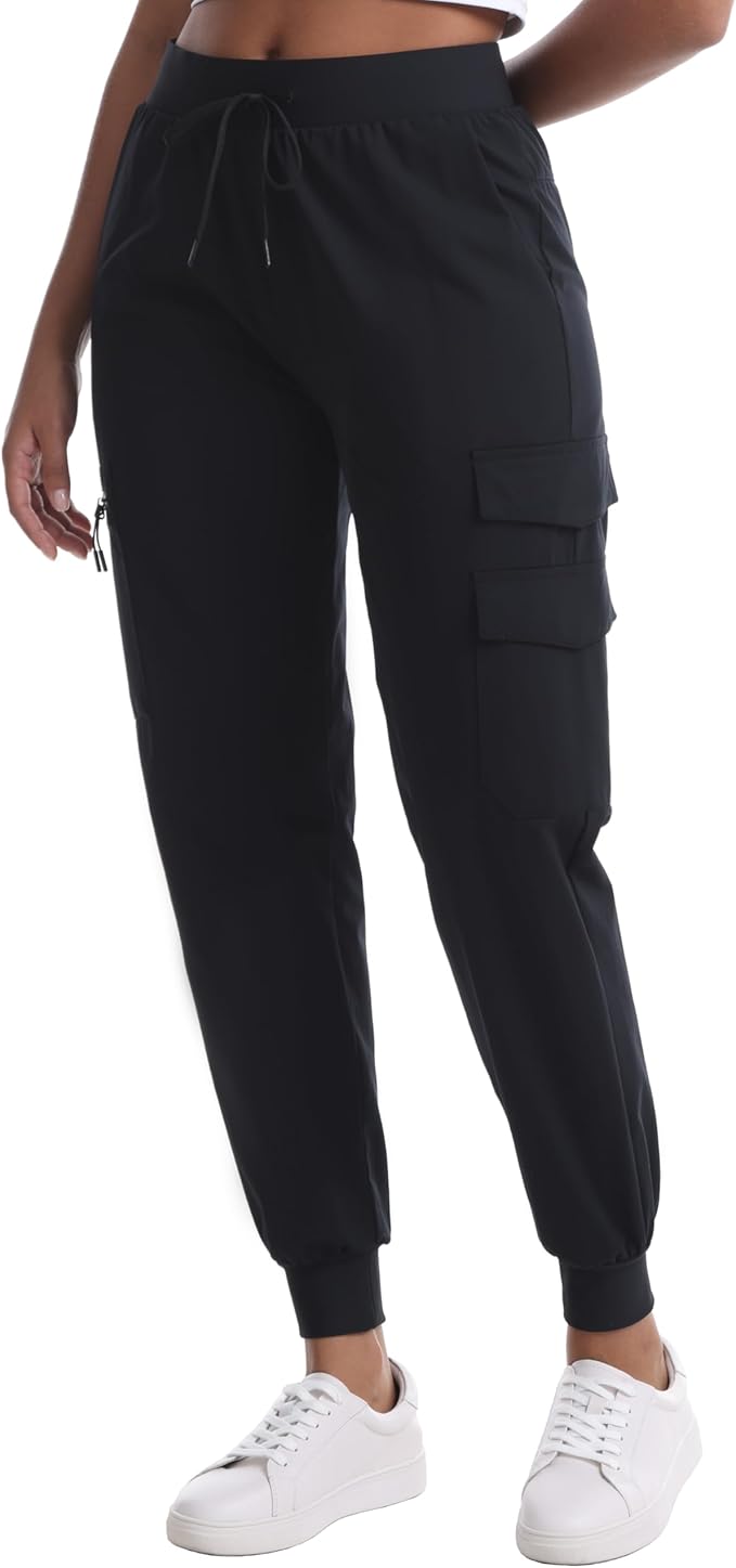 Women's Hiking Pants with Pockets Water Resistant Lightweight Quick Dry Cargo Pants for Travel Outdoor