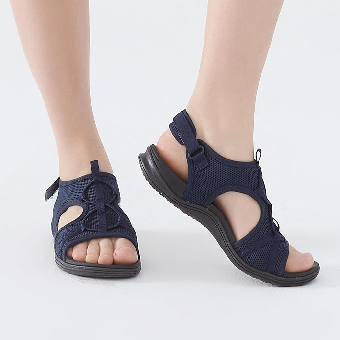 UBFEN Womens Hiking Sandals Comfortable Walking Sandals Summer Sport Breathable Arch Support