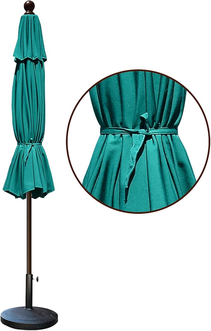 EliteShade USA 10-Year-Non-Fading 9Ft Market Umbrella Patio Umbrella Outdoor Table Umbrella with Ventilation, Teal