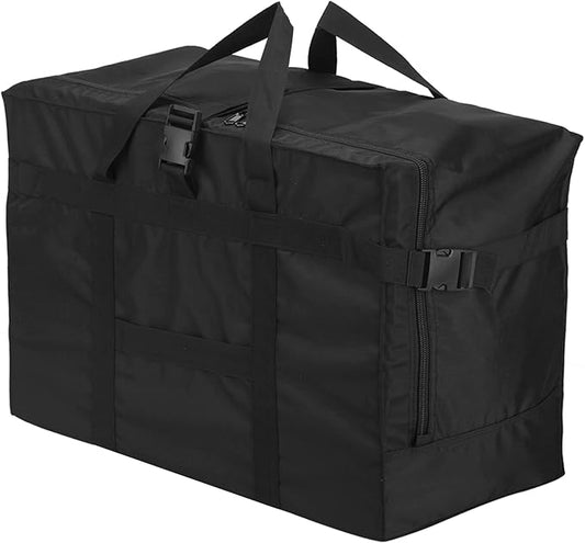 Travel Duffel Bag,75L For Spirit Airlines Foldable Travel Duffle Bag Tote,RicoRich Carry on Luggage Sport Duffle for Weekender/Vacation/Camping/Beach/Tent(Black)