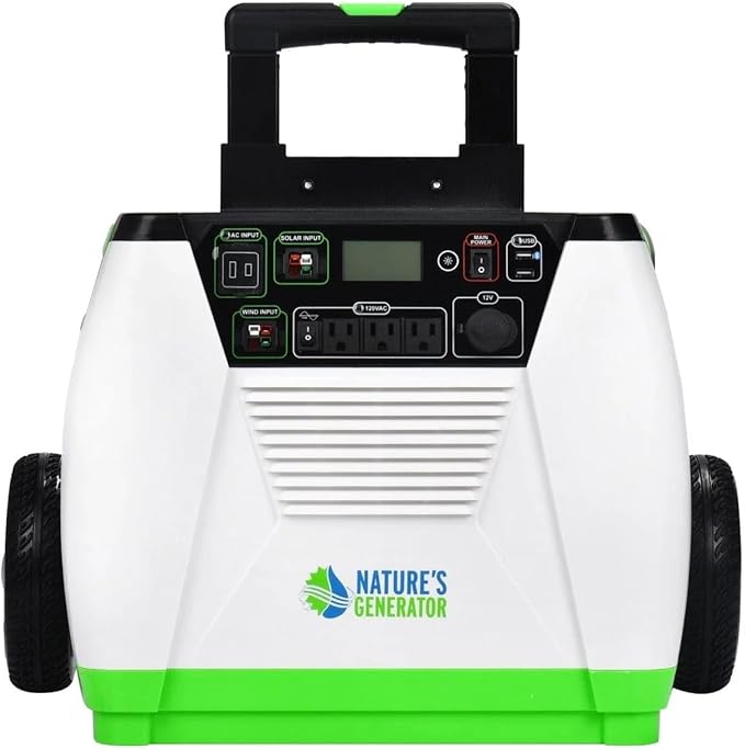 Nature's Generator Gold System 1800W Solar & Wind Powered Pure Sine Wave Generator + 100W Solar Panel