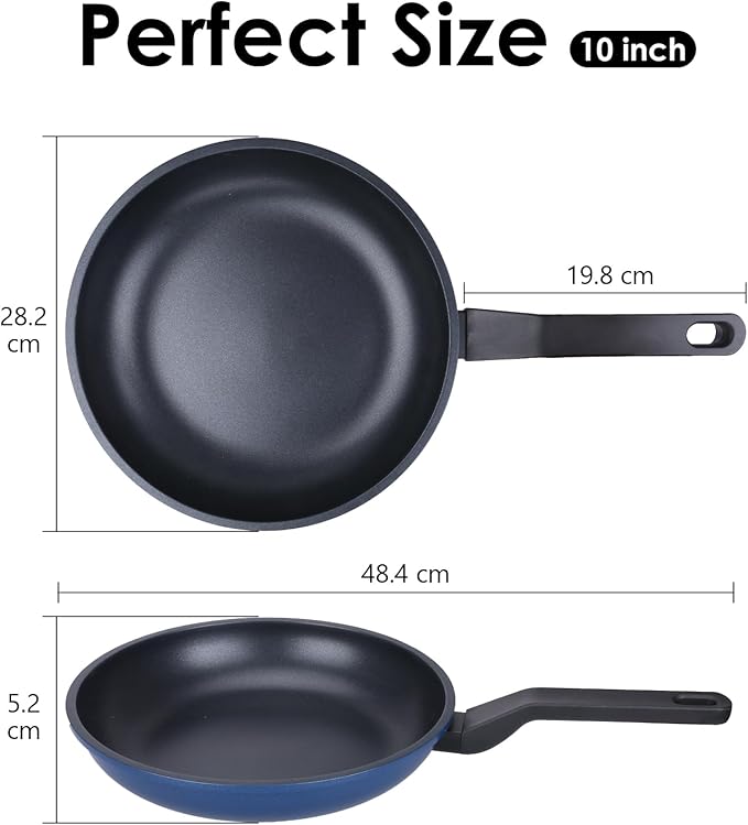 Nonstick Frying Pan Skillet,10 Inch Frying Pan Skillet,Egg pans,Omelette Pan,PFOA Free,Kitchen Pots Induction Pot