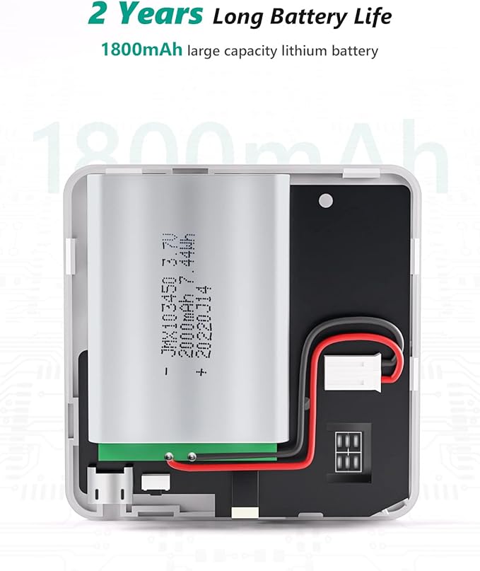 WiFi Room Thermometer Hygrometer, Remote Email App Alert, 2 Years Data Export, 2 Years Battery, No Subscription, 3 Smart Temperature Sensors for RV, Greenhouse, Vacation Home, HVAC