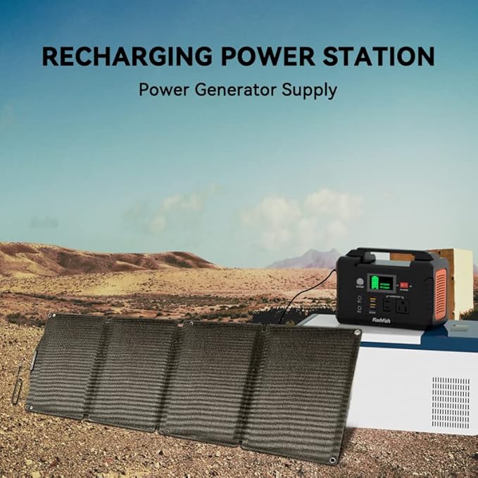 200W 151Wh Portable Power Station + 60W 18V Foldable Solar Panel