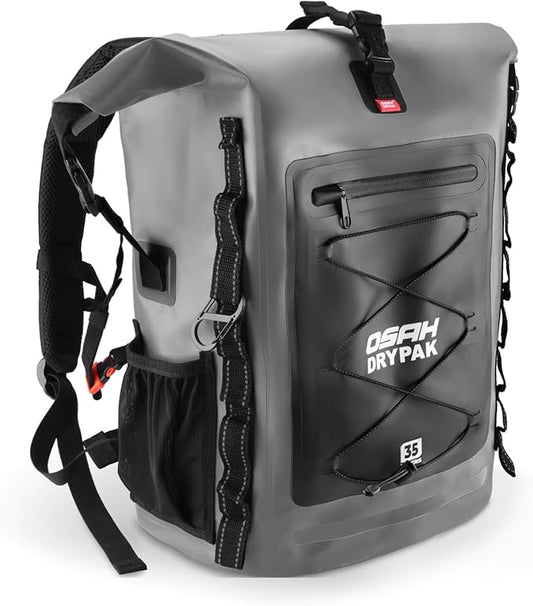 Waterproof Backpack Dry Bag 35L/55L/85L – Heavy Duty Roll-Top Hiking Backpack for Travel, Kayaking, Boating, Camping, Rafting and Fishing