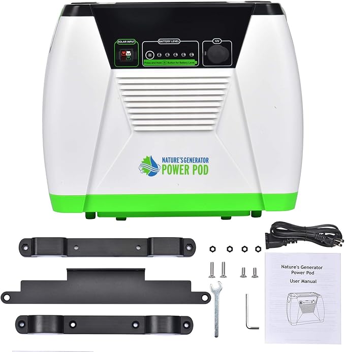 Nature’s Generator Power Pod 1200Wh Solar Powered Expansion Add-on Pod with 35 inch 4AWG Expansion Cable for Nature’s Generator or Another Power Pod