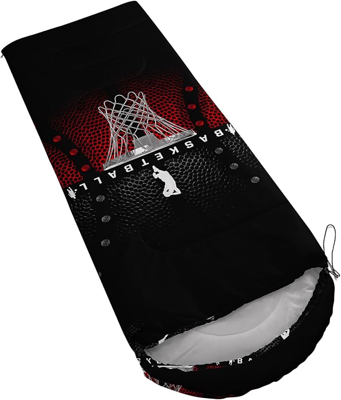 Axolotl Gamepad Sleeping Bag,3 Season Warm and Cool Weather Game Console Sleeping Bag for Boys Teens,Waterproof Lightweight Geometry Hexagonal Sleeping Bag for Traveling,Outdoors Camping,Blue,Black