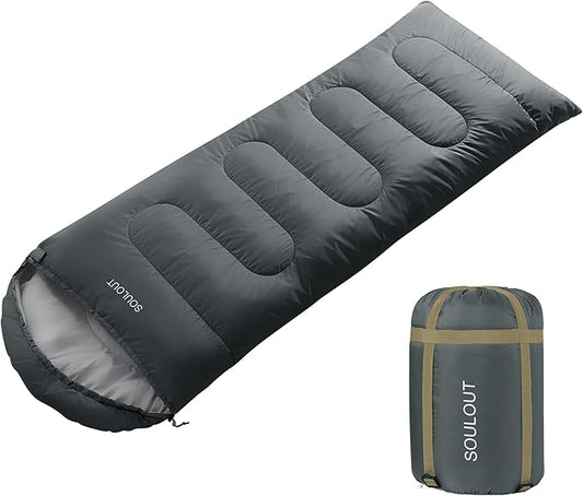 Sleeping Bag,3-4 Seasons Warm Cold Weather Lightweight, Portable, Waterproof Compression Sack Adults & Kids - Indoor & Outdoor Activities: Traveling, Camping, Backpacking, Hiking