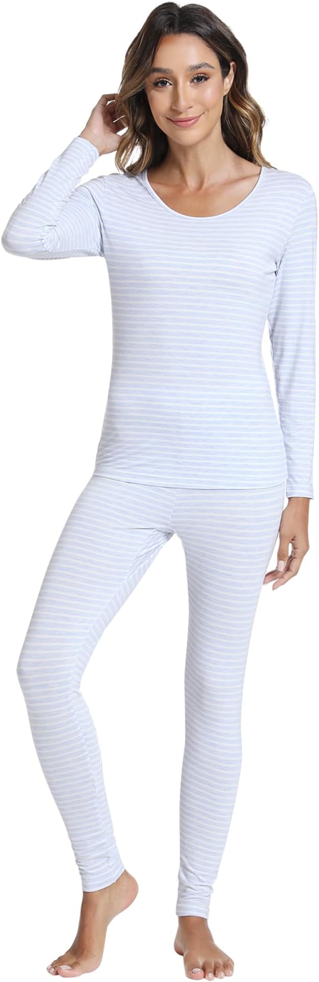 WiWi Soft Viscose from Bamboo Underwear for Women Thermal Long Johns Sets Super Warm Base Layer Top Pants Pajamas Set S-3X