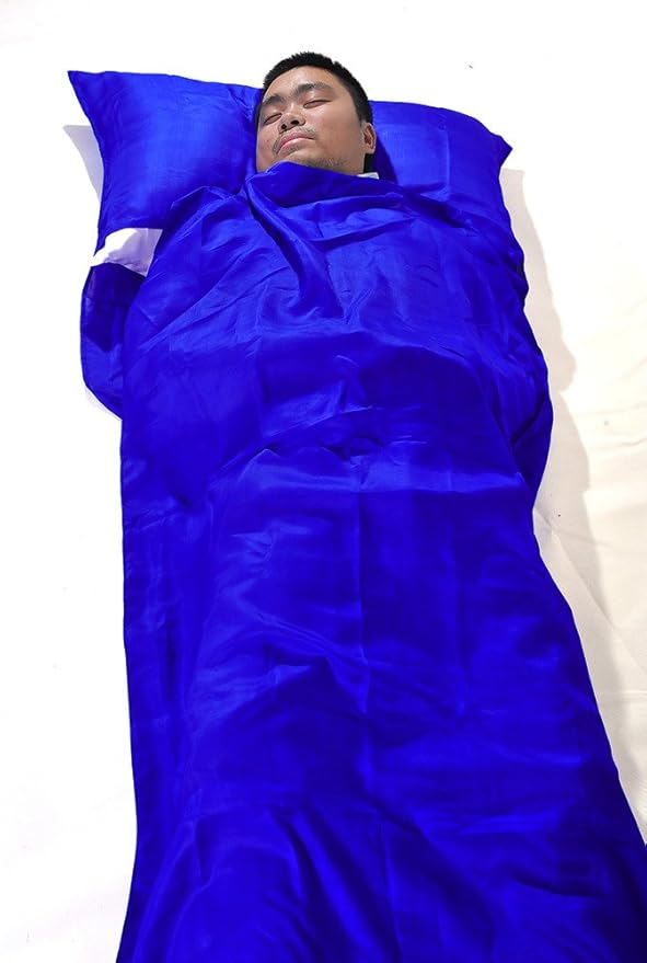 Marycrafts 100% Pure Mulberry Silk Single Sleeping Bag Liner Travel Sheet 83"x33"