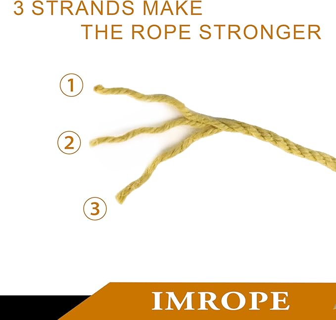 4mm x 100 Feet Yellow Jute Rope, Twine for Gardening Tomato Climbing Plant Tie Floristry Crafts Gift Wrapping Packing Decor