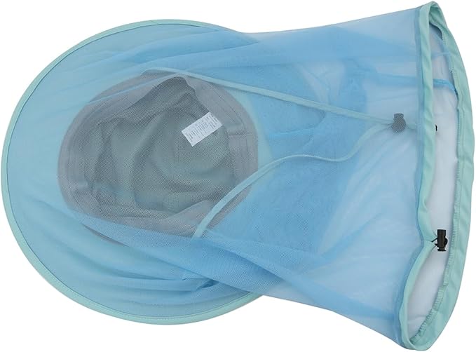 Fishing Hat Sun Protection Hat Mosquito Head Net for Outdoors Bucket Hat with Hidden Net Mesh