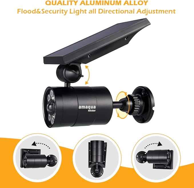 Solar Motion Sensor Lights Outdoor Waterproof Solar Motion Spot Lights for Outside Garden Patio Garage Deck Post, 2-Year 100% Free Warranty(Black 2 Pcs)