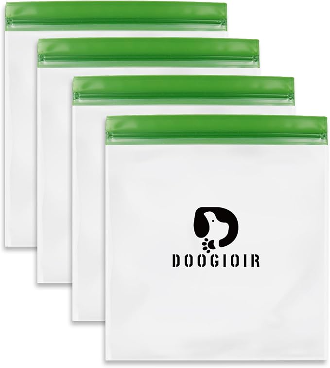 Odor Proof Storage Bags - 9ｘ10 Inch Double Seal Odor Barrier Storage Bags for Backpacking, Camping and Household, Lock in Odors Keep Contents Fresh and Waterproof, Reusable Odor Proof Bags (4 Pack)