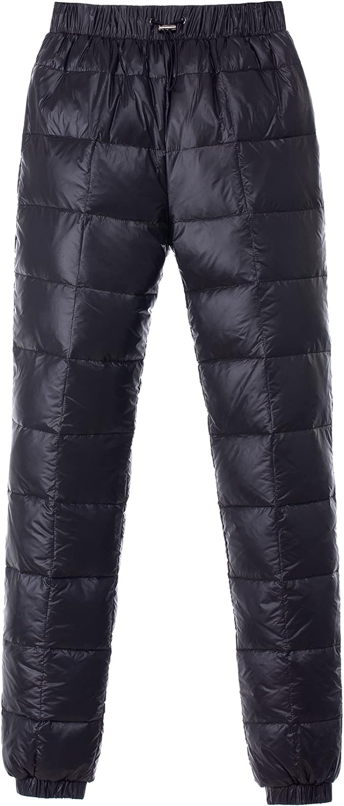 Men's Winter Warm Loose Utility Down Pants Sassy High Waisted Nylon Compression Snow Trousers